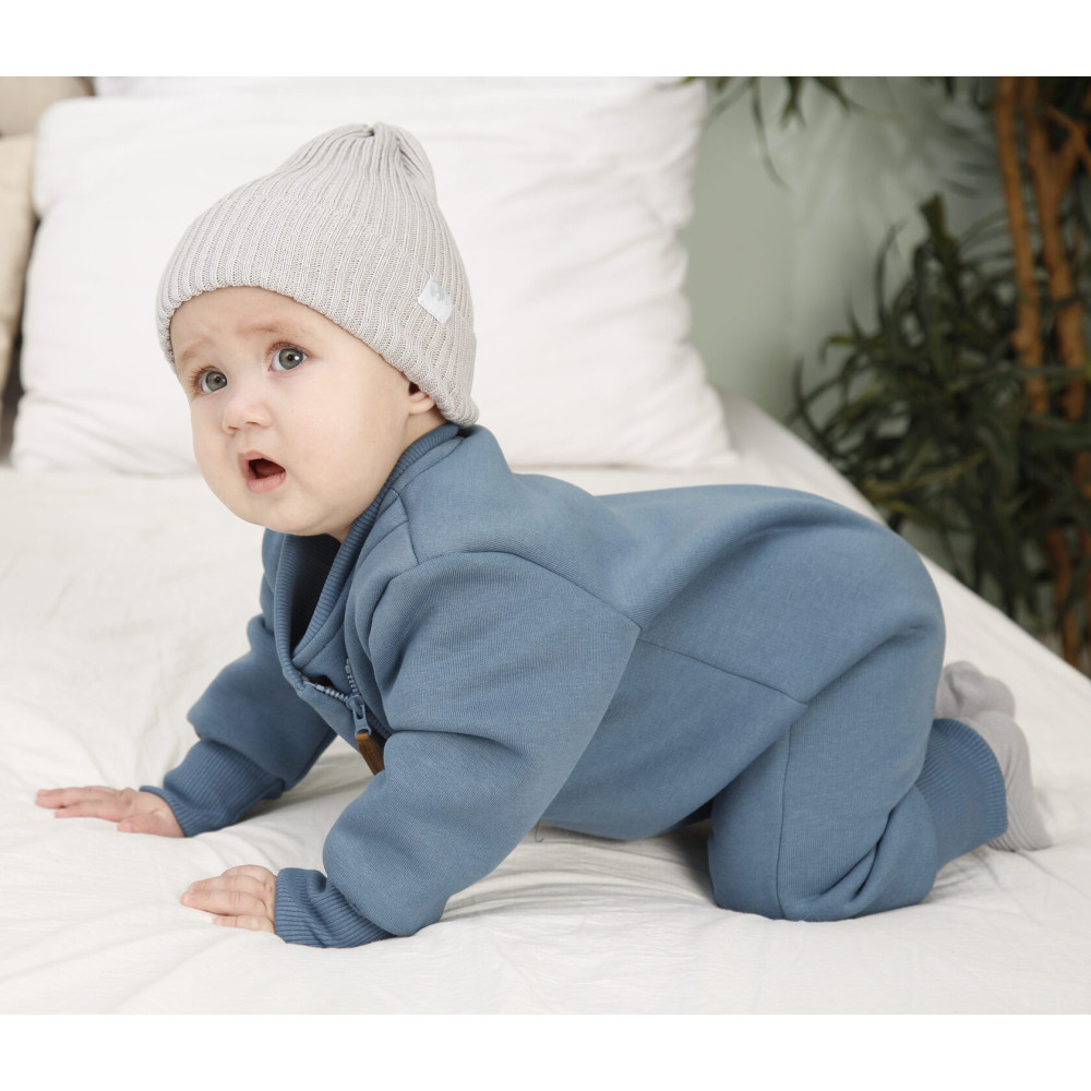 Вязаная шапочка для малыша Simple, Серая