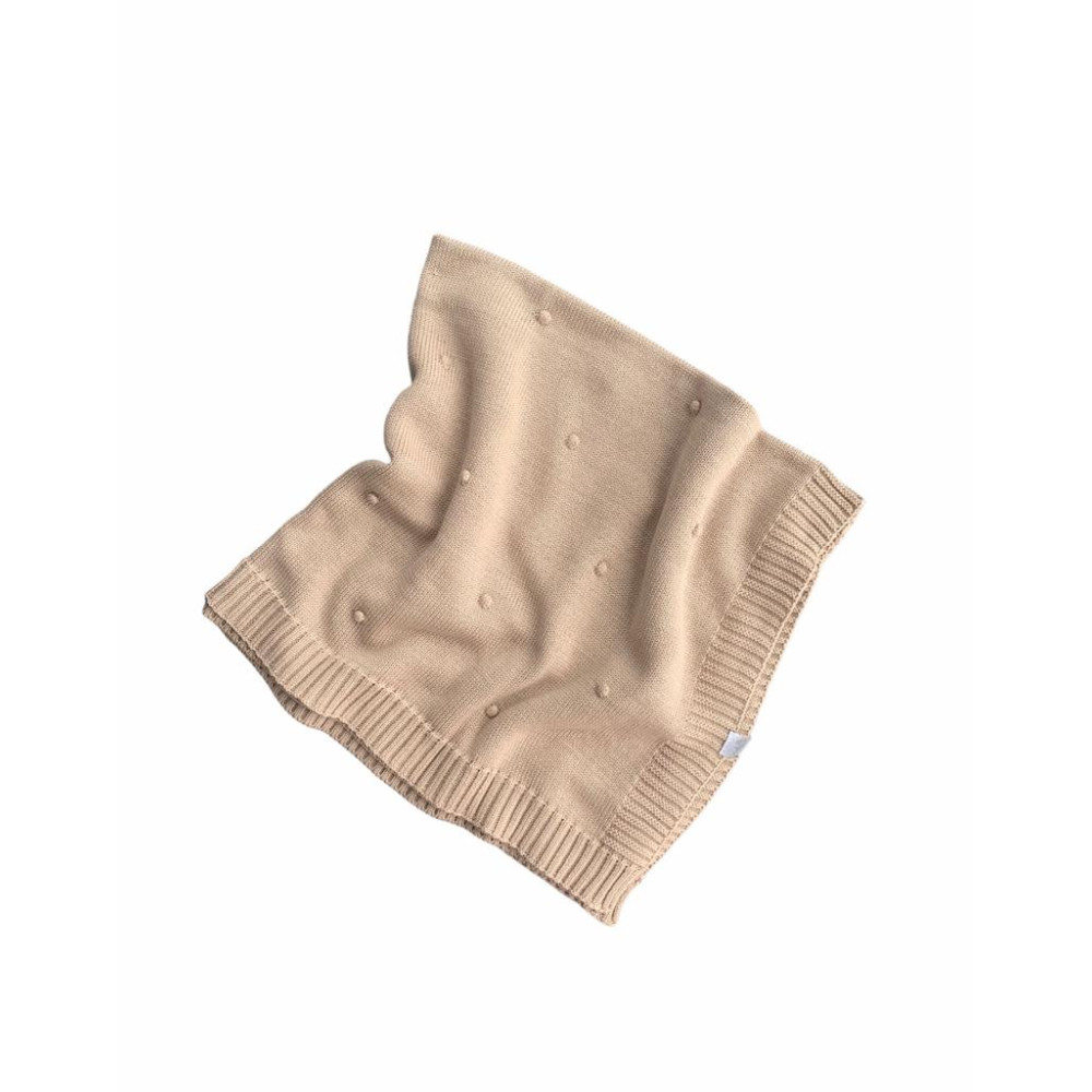 Вязаный плед для новорожденного "Bubbles", Бронза