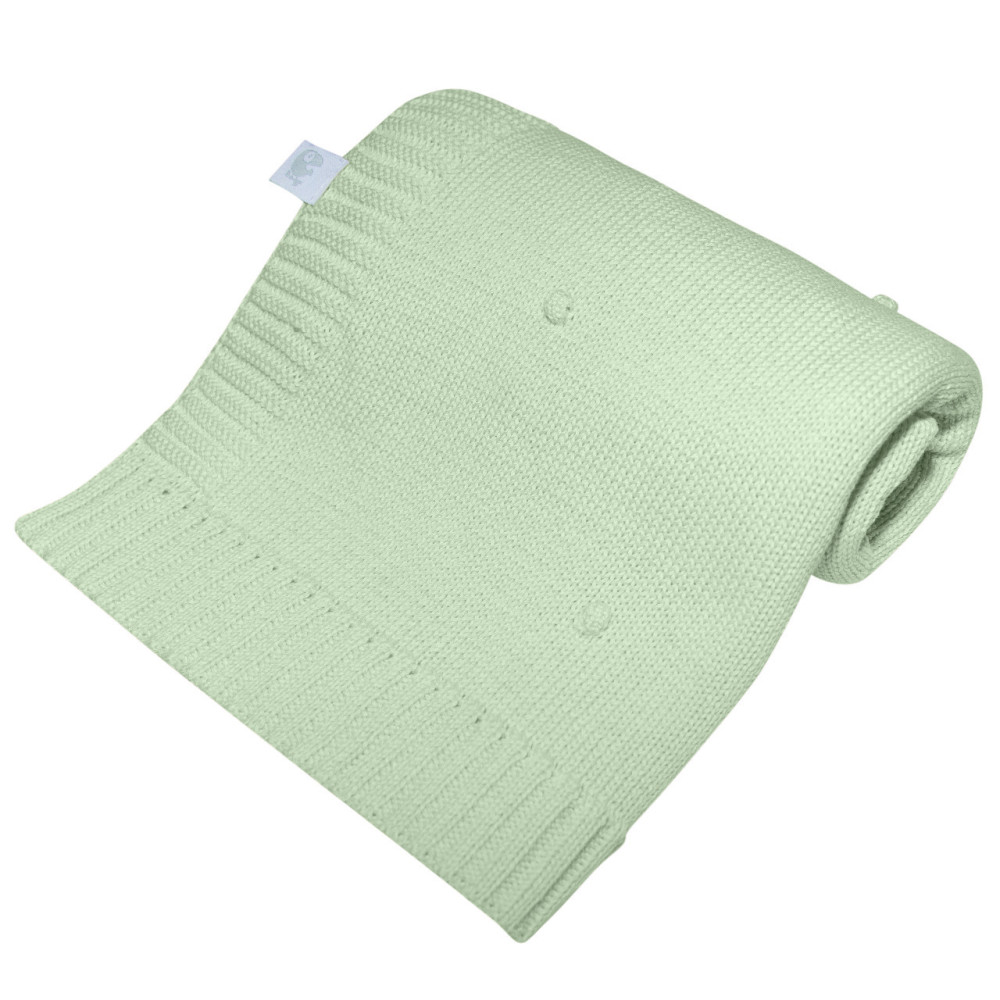 Вязаный плед для новорожденного "Bubbles", Минт