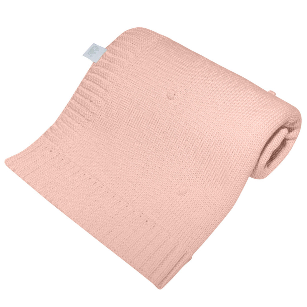 Вязаный плед для новорожденного "Bubbles", Пудра