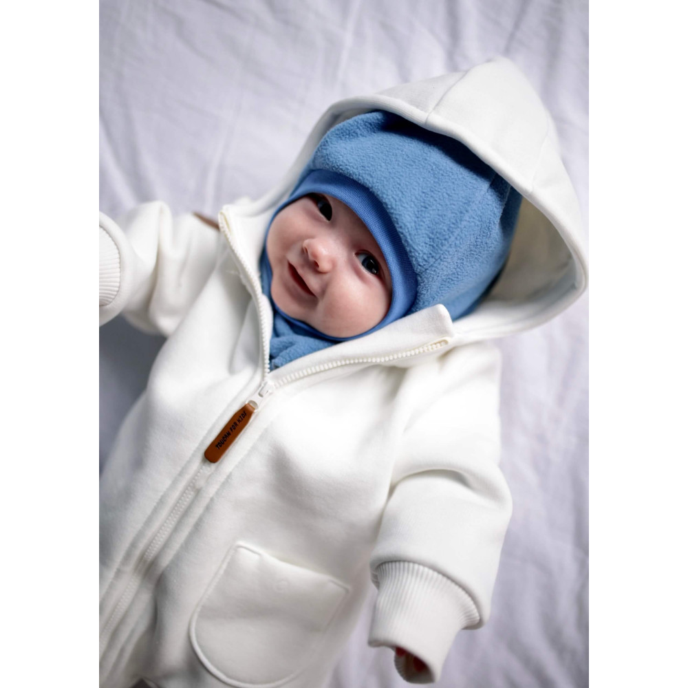 Комбинезон утепленный из футера "Cotton", Экрю 