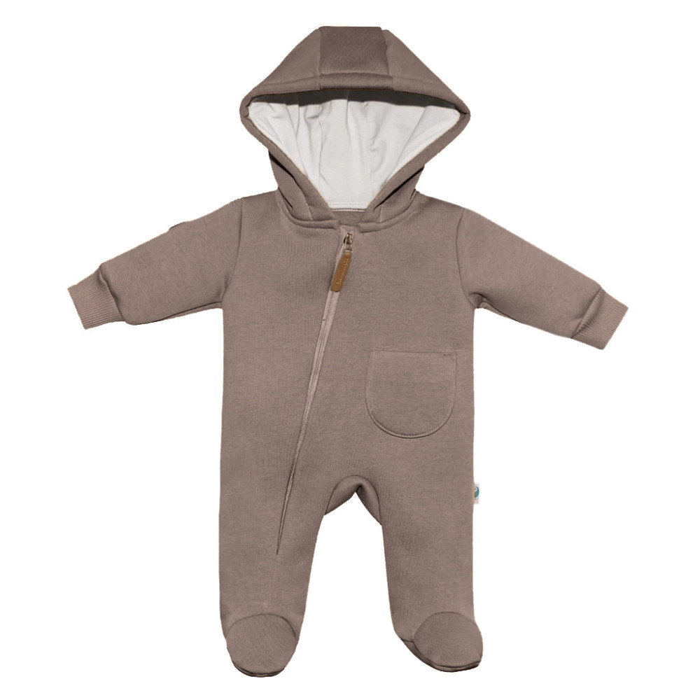 Комбинезон утепленный из футера "Cotton", Шоколад