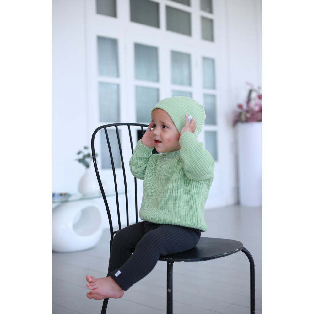 Вязаная шапочка для малыша Simple, Нежная мята