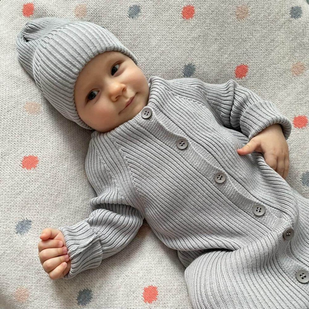 Вязаный комбинезон Simple, Серый