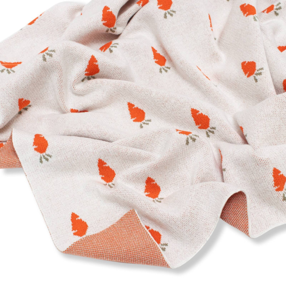 Вязаный плед "Simple", Морковки