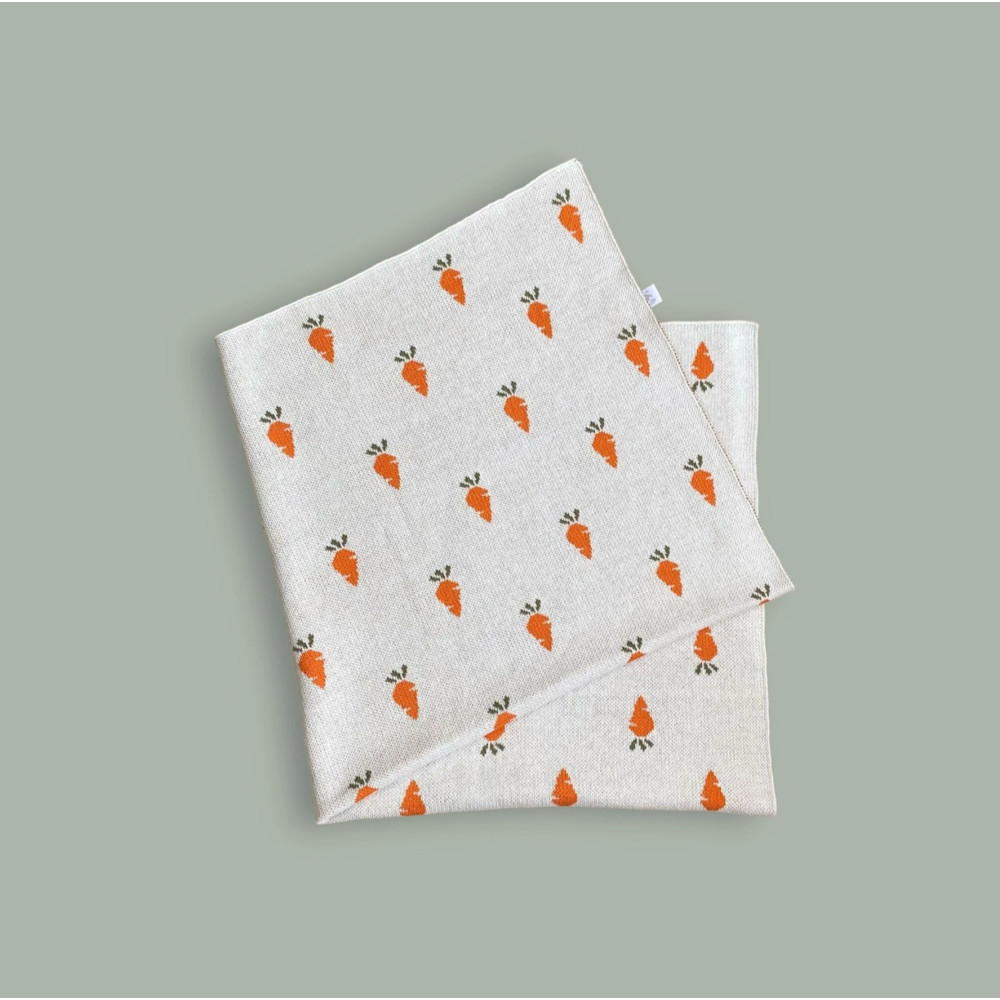 Вязаный плед "Simple", Морковки