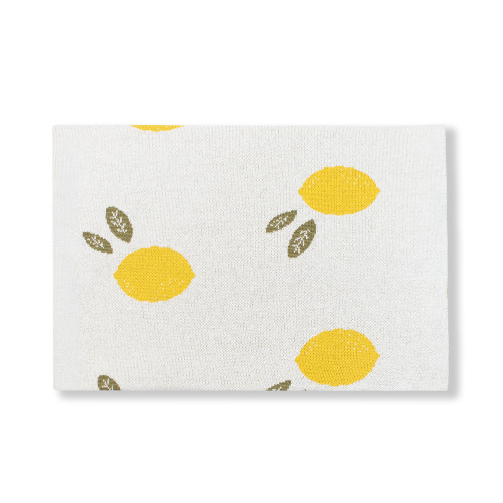 Вязаный плед "Simple", Лимончики