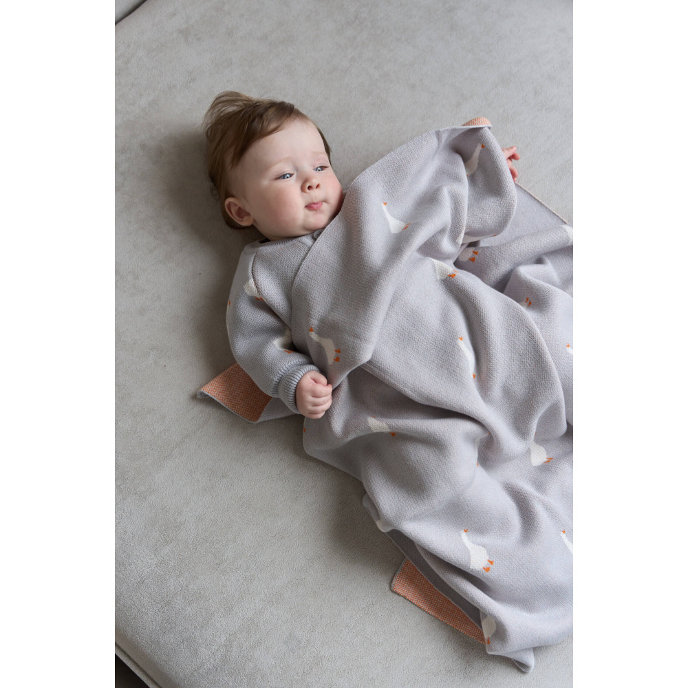 Вязаный плед "Simple", Гуси