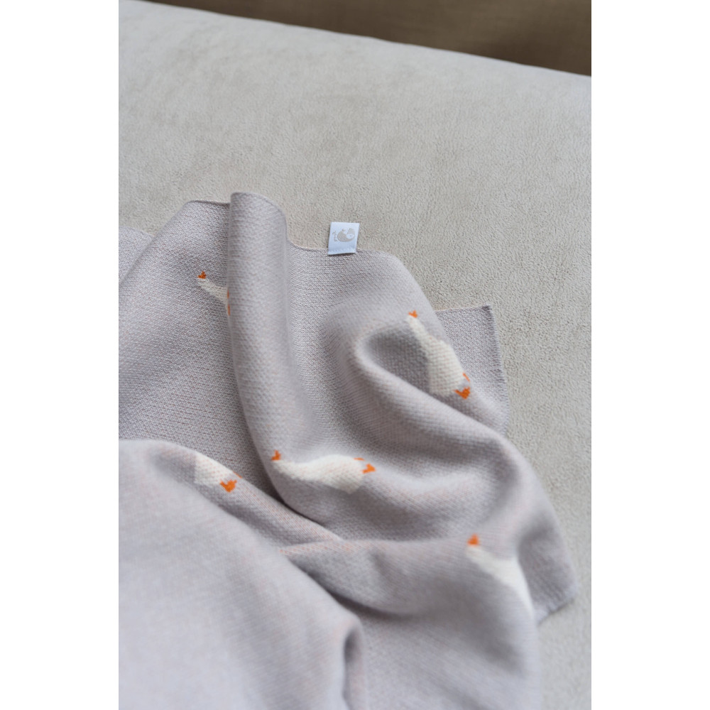 Вязаный плед "Simple", Гуси