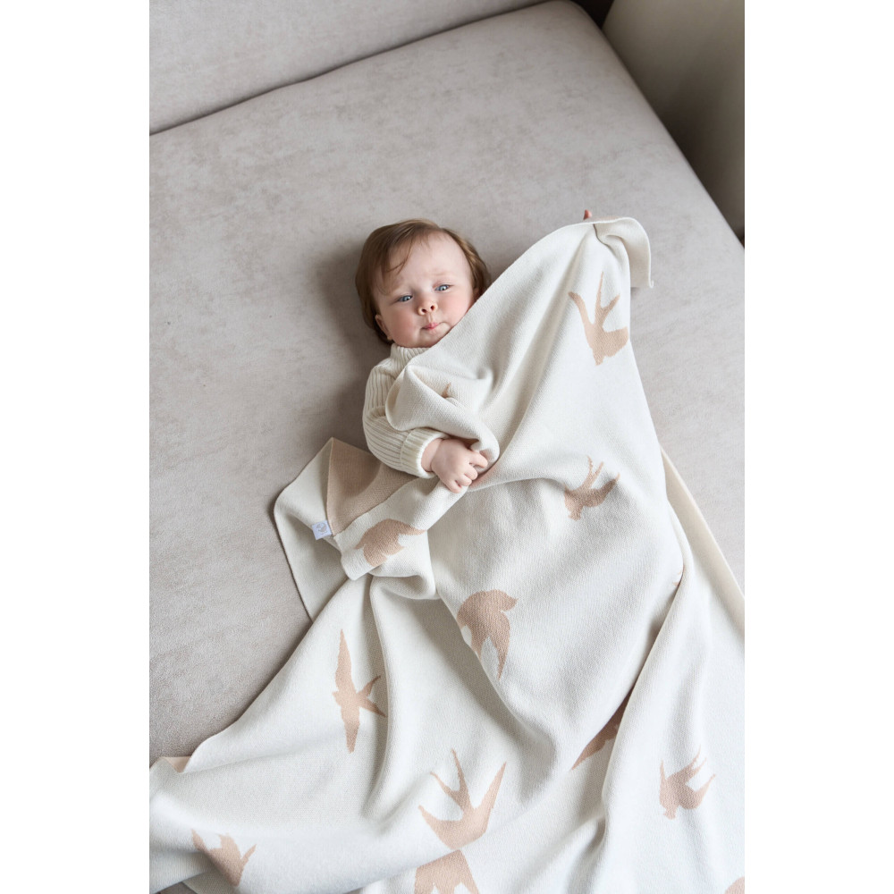 Вязаный плед "Simple", Ласточки