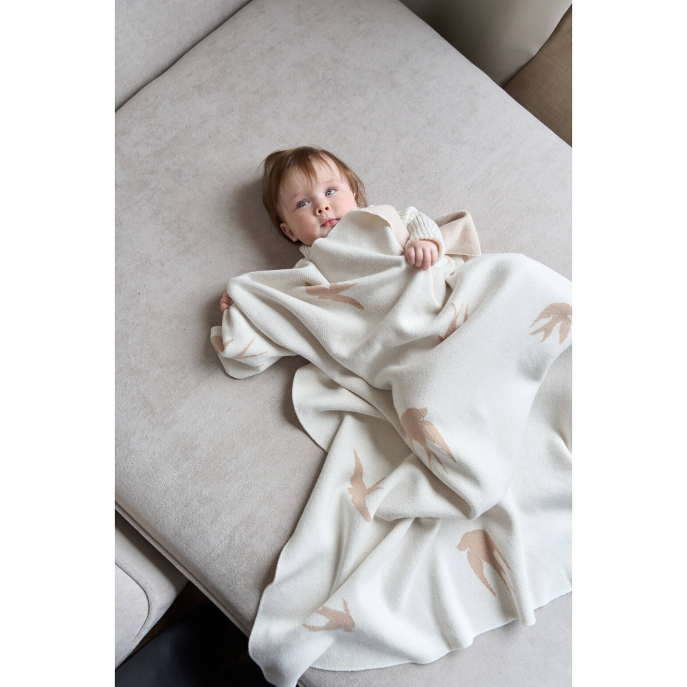 Вязаный плед "Simple", Ласточки