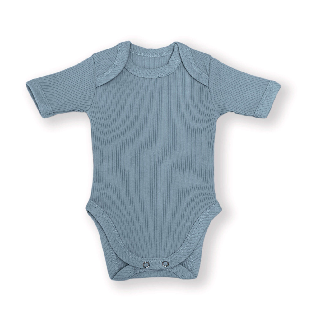 Комплект из 7 предметов в рубчик,  Серо-голубой