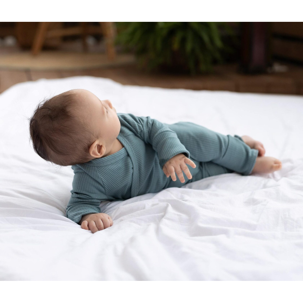 Комплект из 7 предметов в рубчик,  Серо-голубой