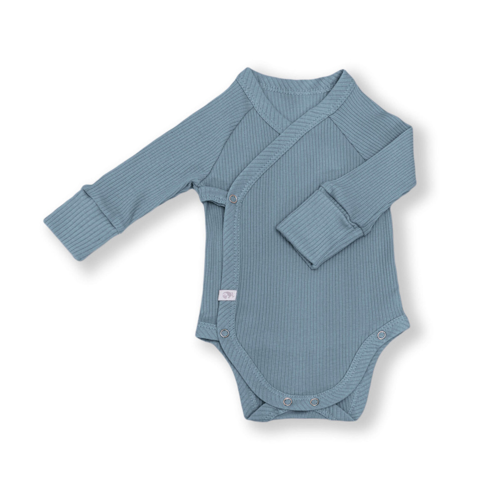 Комплект из 7 предметов в рубчик,  Серо-голубой