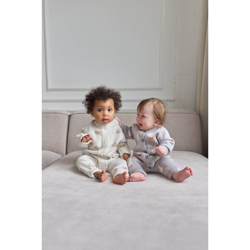 Вязаный комбинезон для малыша, Ласточки 