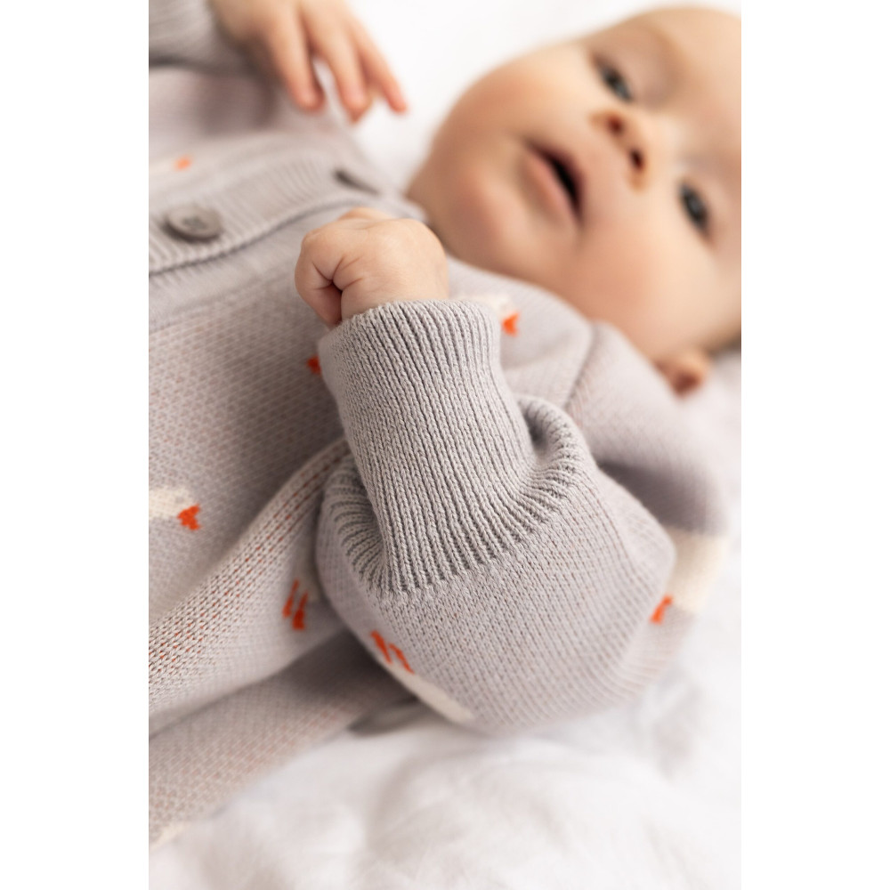 Вязаный комбинезон для малыша, Гуси