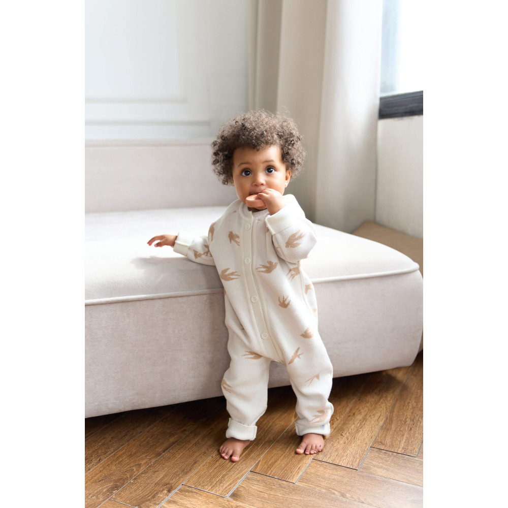 Вязаный комбинезон для малыша, Ласточки 