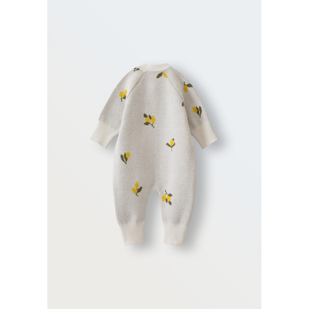 Вязаный комбинезон для малыша, Лимончики