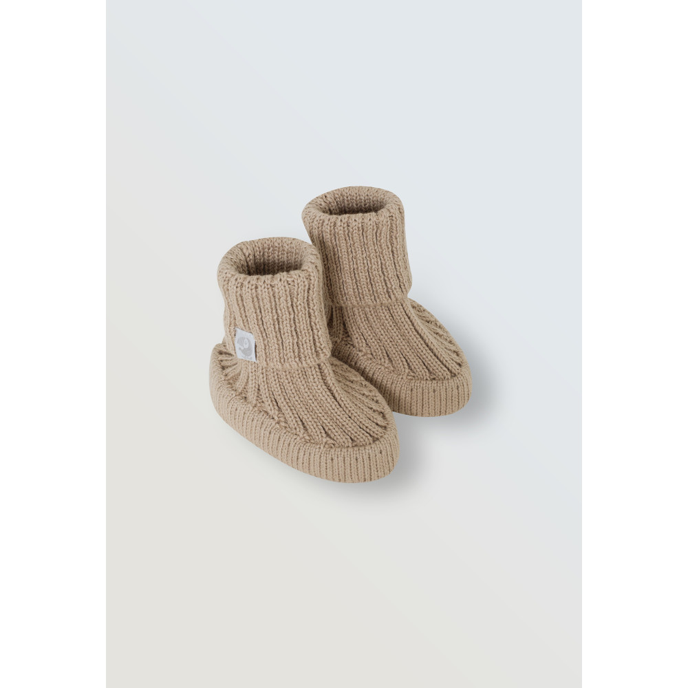 Вязаные пинетки для новорожденного "Simple", Бронза