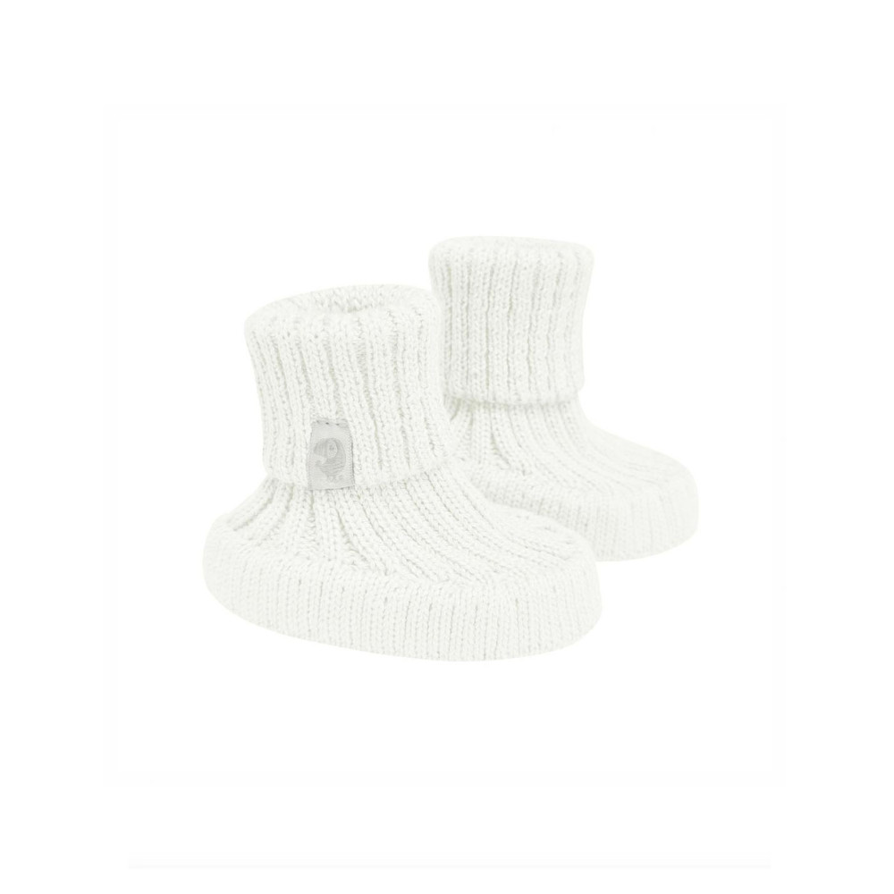 Вязаные пинетки для новорожденного "Simple", Экрю