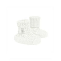 Вязаные пинетки для новорожденного "Simple", Экрю