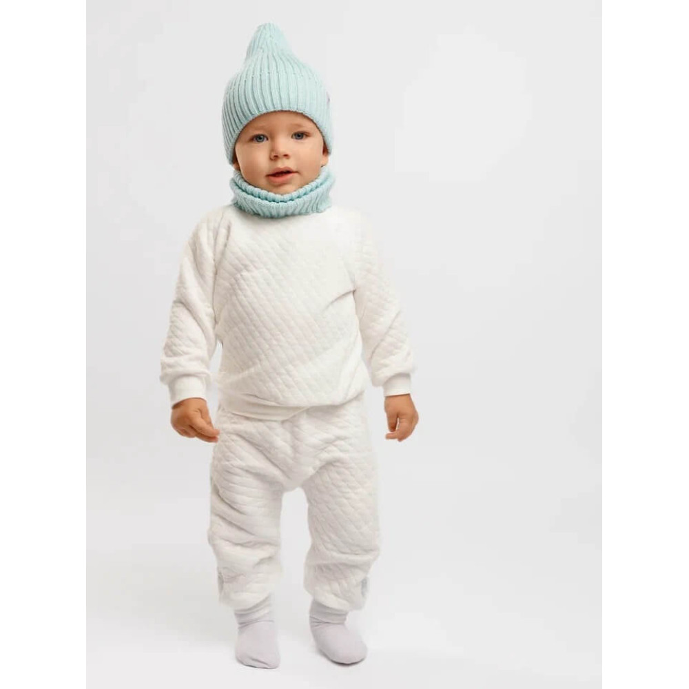 Комплект свитшот и джоггеры из капитония, Экрю