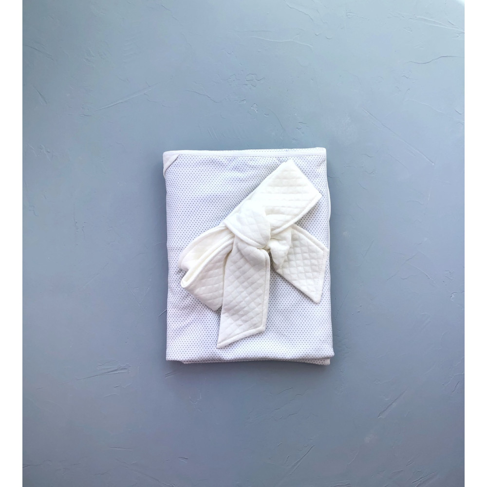 Плед-конверт из капитония, Экрю+подклад серая крапинка