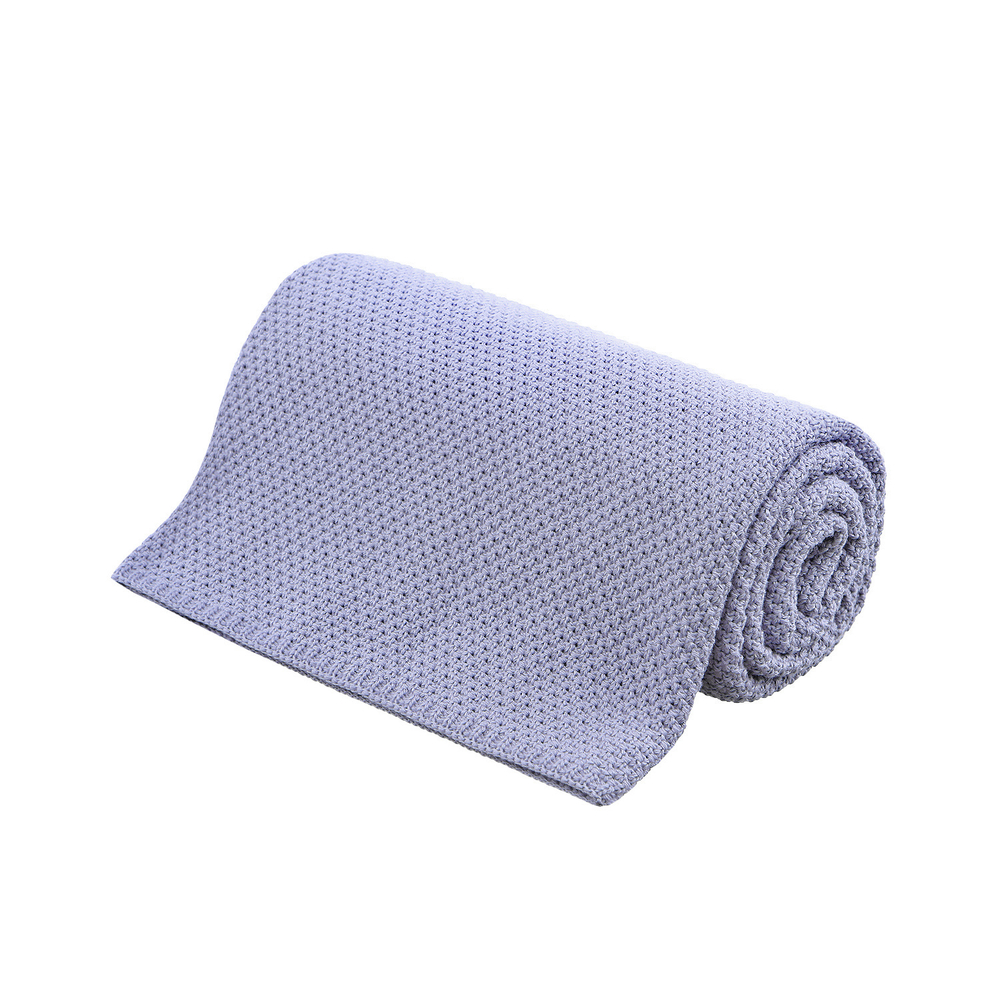 Вязаный плед "Mosaic", Сталь