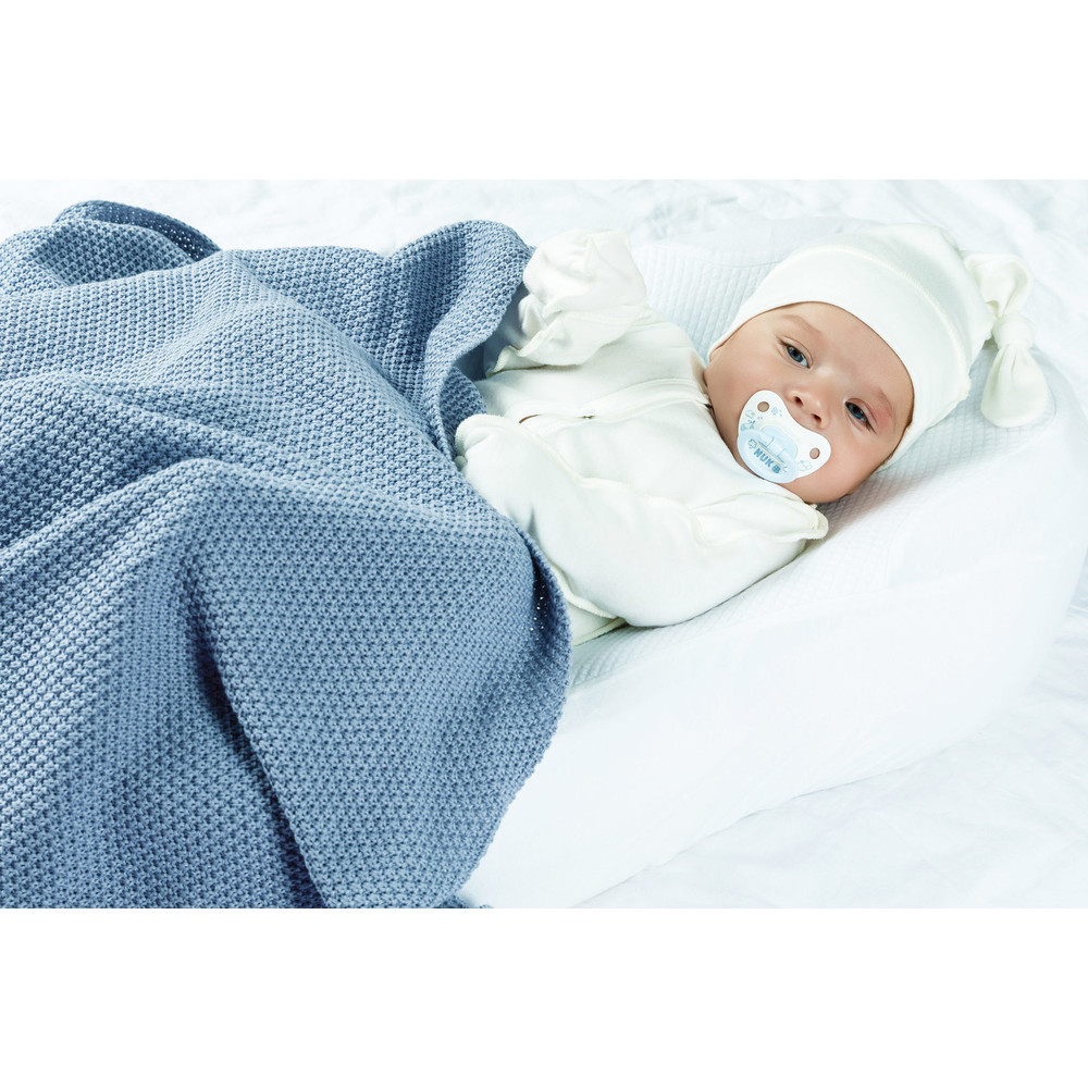 Вязаный плед "Mosaic", Сталь