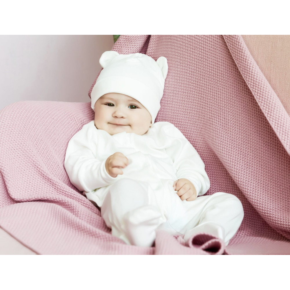 Вязаный плед "Mosaic", Пыльная роза