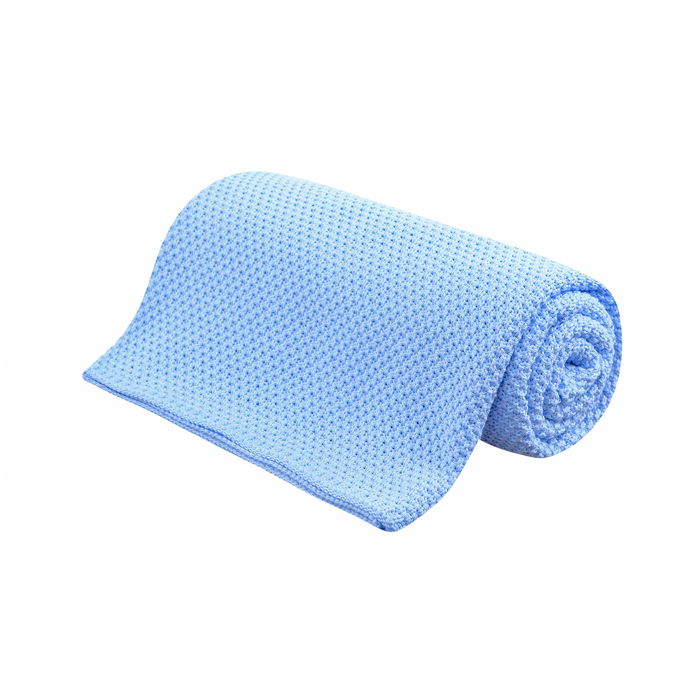 Вязаный плед "Mosaic", Голубой