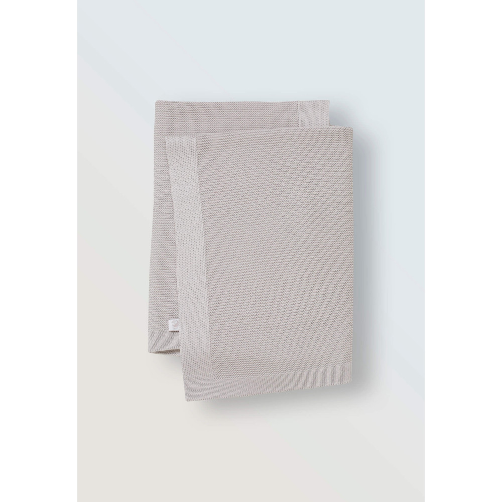 Вязаный плед из хлопка "Classiс", Перламутр