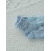 Бесшовные вязаные носки из мериносовой шерсти "Потешки-М", Голубой