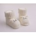 Вязаные носочки для новорожденного "Мышонок", Молоко