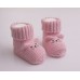 Вязаные носочки для новорожденного "Мышонок", Розовый