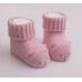 Вязаные носочки для новорожденного "Ежик", Розовый