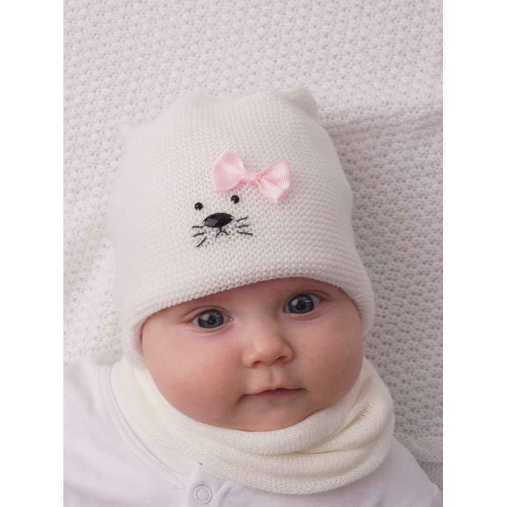 Демисезонная детская шапка "Умка- Д лайт", Белый