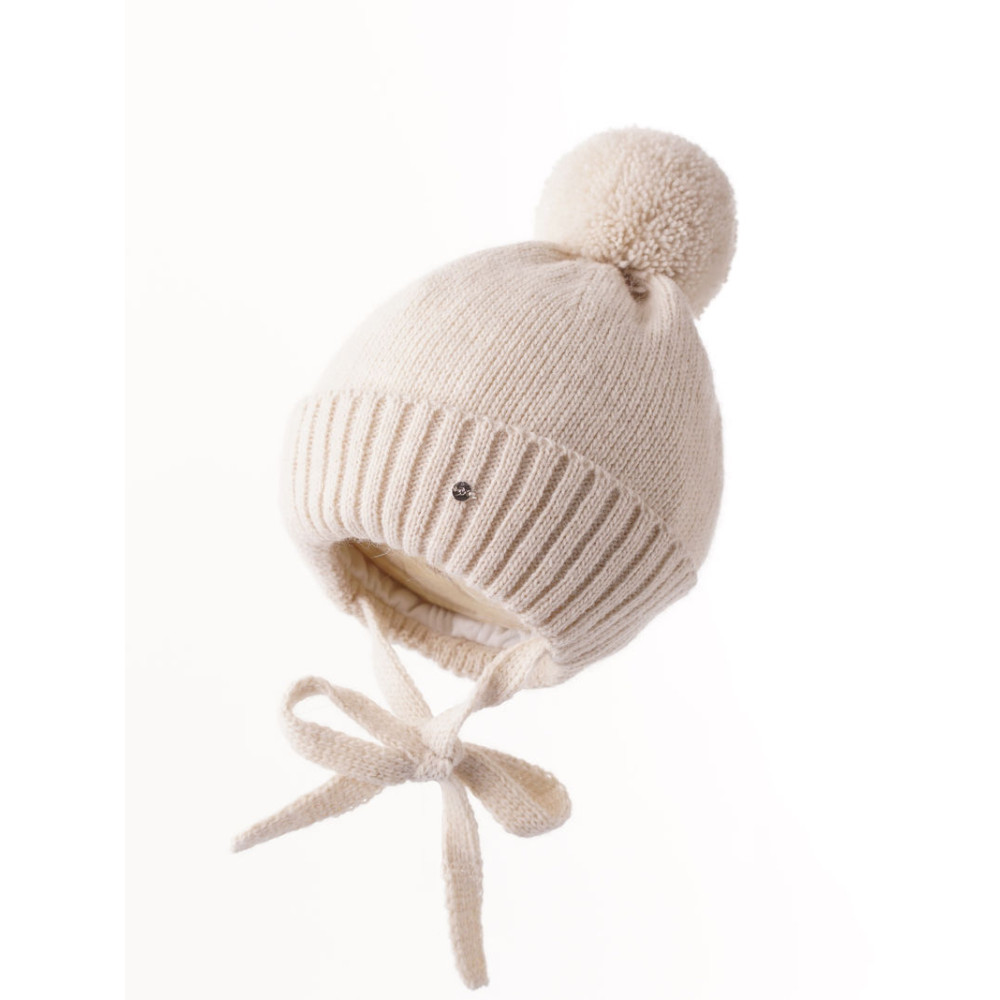Демисезонная шапочка для малыша "Нильс", Светло-бежевая