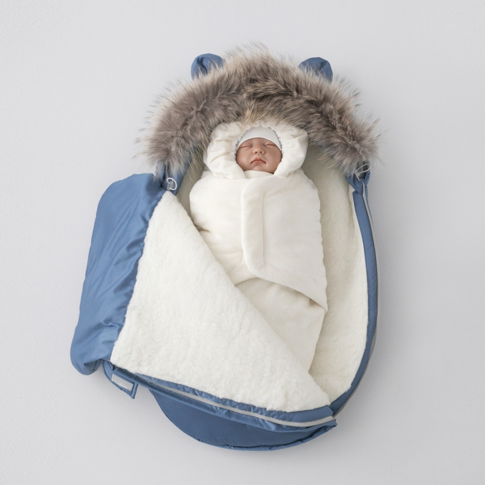 Зимний комплект на выписку "Орсетто", Синий