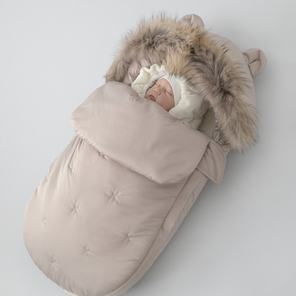 Зимний комплект на выписку "Орсетто", Капучино