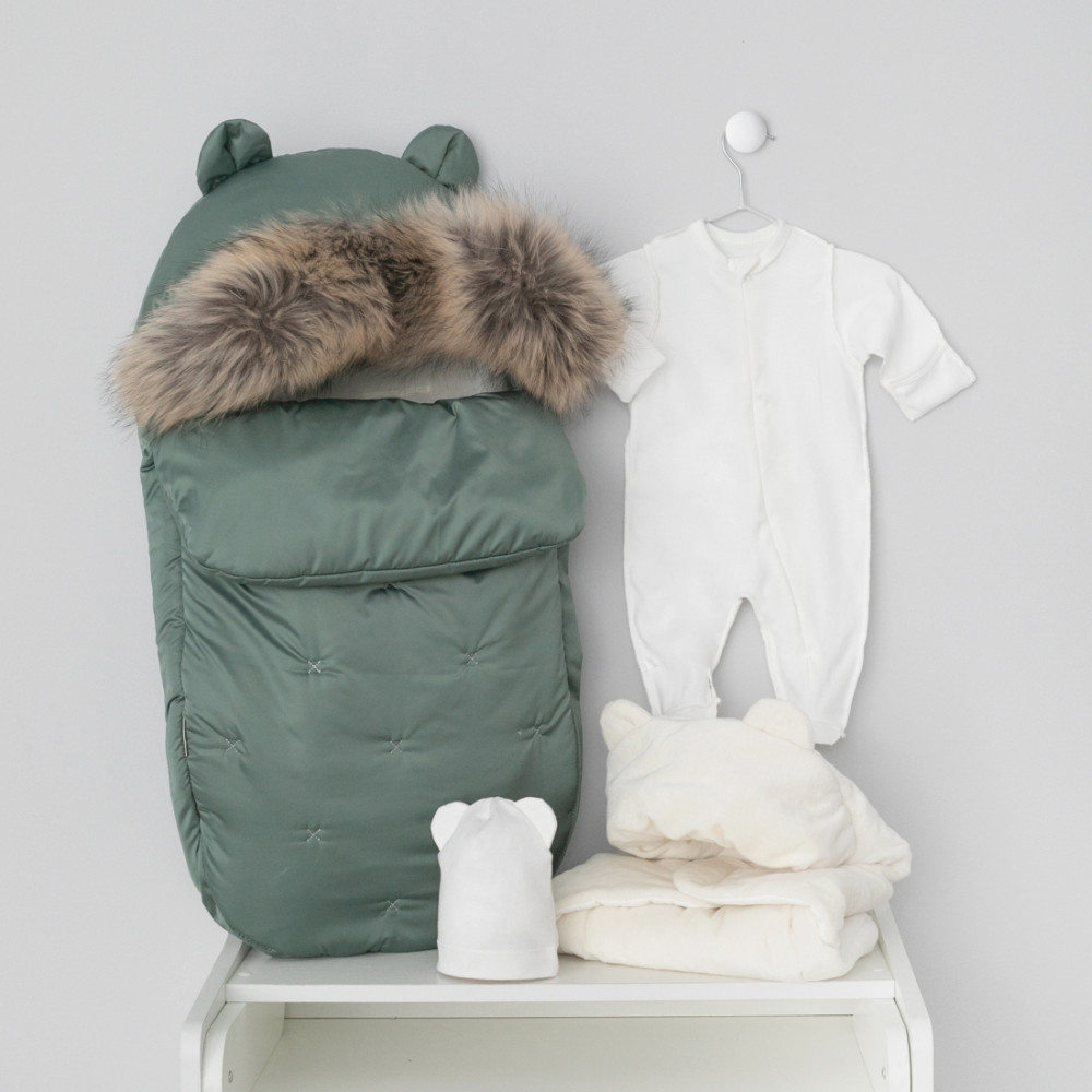 Зимний комплект на выписку "Орсетто", Хаки