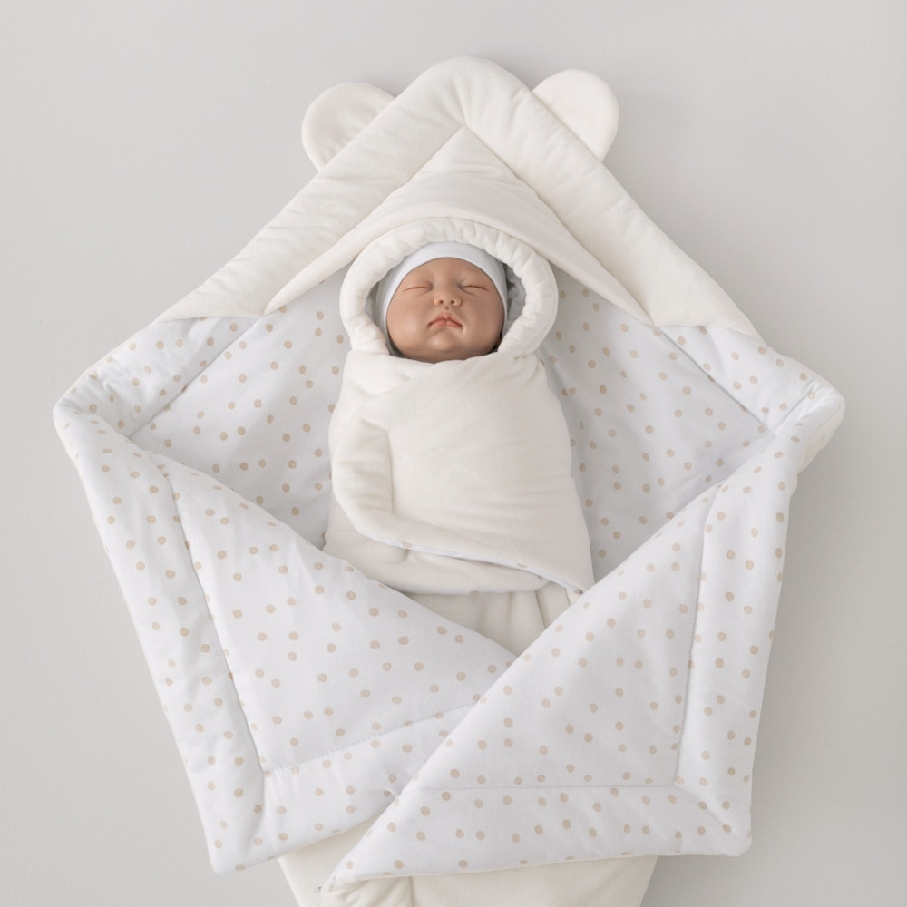 Зимний комплект на выписку 5 предметов "Медвежонок", Сахар