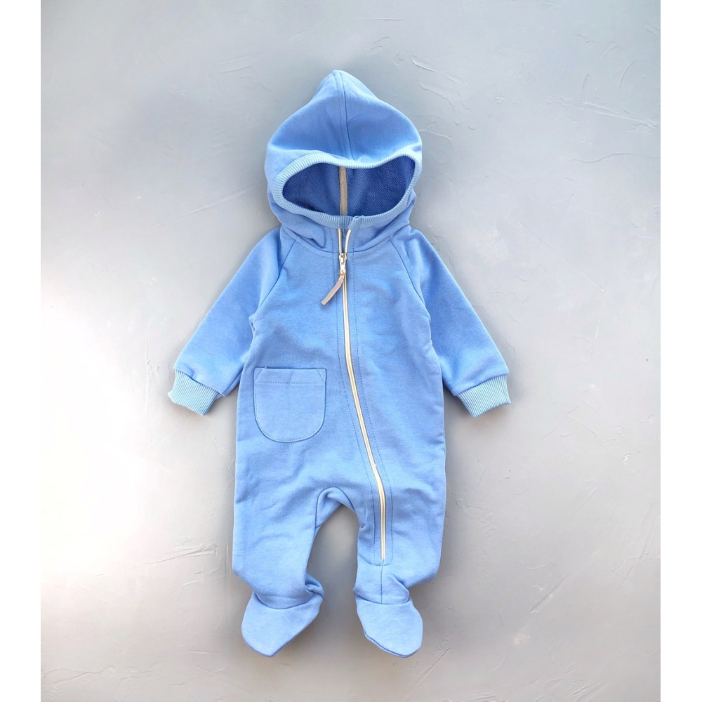 Комбинезон из футера, Голубой