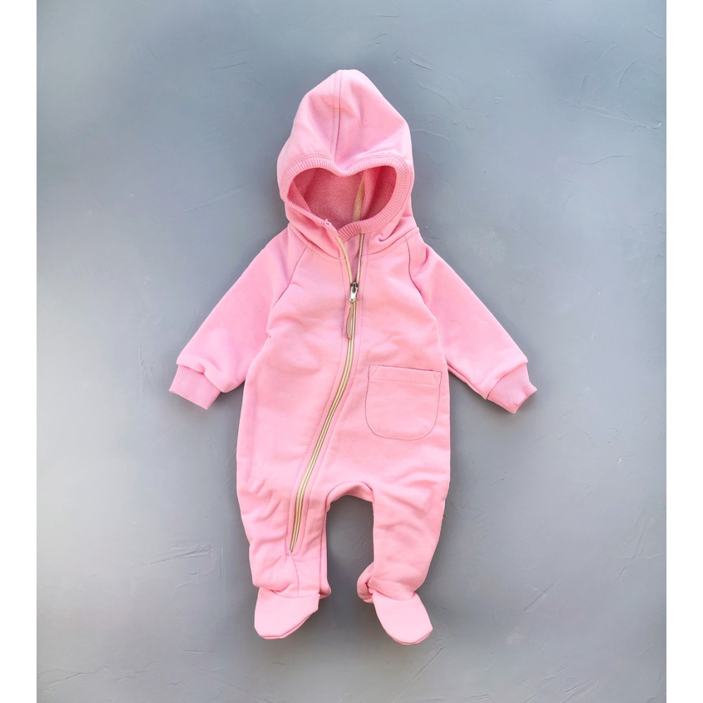Комбинезон из футера, Розовый