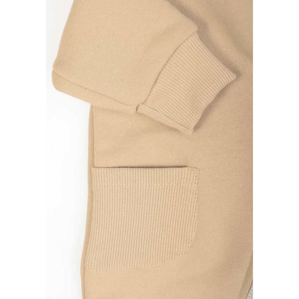 Комбинезон из футера "Стрит", Бежевый