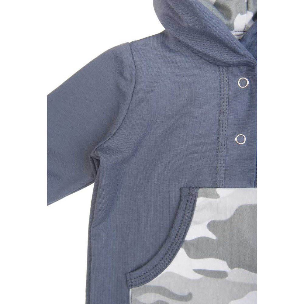 Комбинезон из облегченного футера, Зебби серый