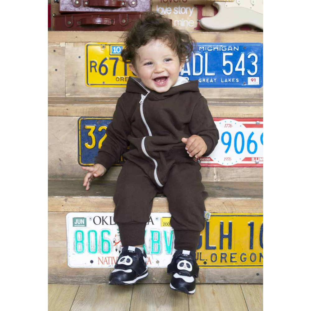 Комбинезон из футера "Стрит", Кофе