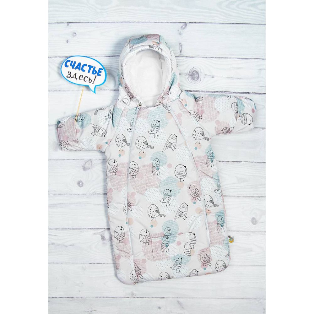 Конверт-комбинезон для новорожденного "Птички"