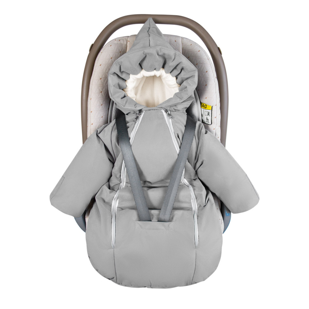 Зимний конверт-комбинезон с ручками для новорожденного "Айс", Серый