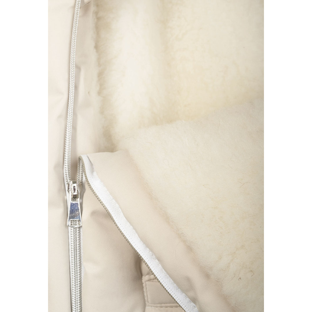 Зимний конверт-комбинезон с ручками для новорожденного "Айс", Молоко